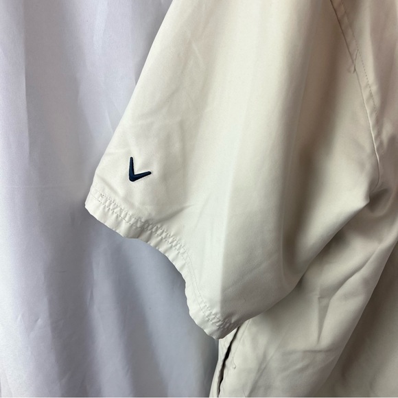 Callaway Half Zip Short Sleeve Men's Jacket Cream Color, size Large - Picture 7 of 8